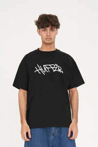 HUFFER // Block Tee 220 WAVES BLACK