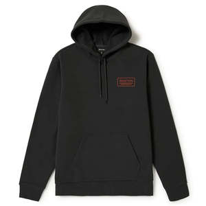 BRIXTON // Palmer Proper Hoodie WASHED BLACK/WHITE