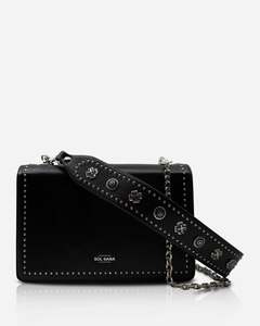 SOL SANA // Flap Bag BLACK SILVER