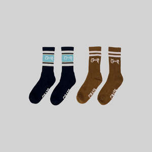 CRATE // 2pck Stripe Sock MULTI