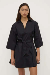 ASSEMBLY LABEL // Claire Mini Shirt Dress BLACK