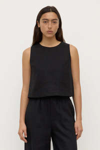 ASSEMBLY LABEL // Estelle Linen Top BLACK