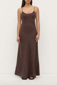 ASSEMBLY LABEL // Colette Linen Slip Dress GANACHE