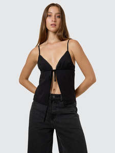 THRILLS // Asher Tie Top BLACK