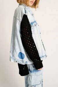 Lucky Last All Items 149: ONE TEASPOON // Oversized Denim Trucker DEPECHE BLUE