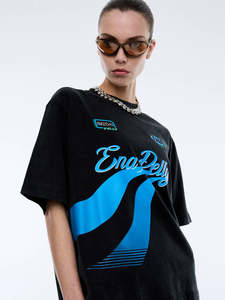 Ena Pelly: ENA PELLY // Highway 14 Tee WASHED BLACK