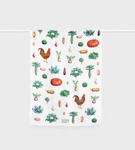 Father Rabbit: FATHER RABBIT // Tea Towel VINTAGE VEGETABLES
