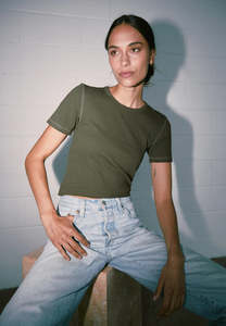 Commoners: COMMONERS // Base Ribbed SS KHAKI