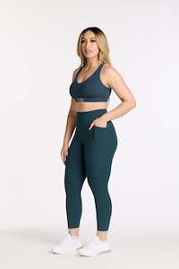 Staple Collection: STAPLE W/ POCKET 7/8 LEGGINGS JADE