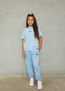 Kids Pastel Collection: TAMARIKI TRACKPANT SKY