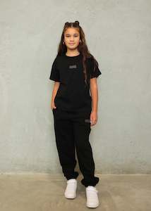 Kids Pastel Collection: TAMARIKI TRACKPANT ONYX