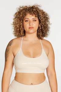The Neutrals Edit: THIN RACER BRA BEIGE