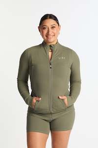 Training Jackets: MOVEMENT FULL LENGTH JACKET SAGE