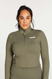 Training Jackets: CROP MOVEMENT JACKET SAGE