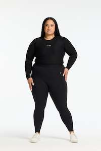 Black Leggings: MOVEMENT W/ NO FRONT SEAM FULL LENGTH LEGGINGS ONYX