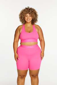 The Summer Edit: TRACK PANEL BIKE SHORT PINK