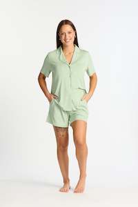 Hine Sleep: HINE SLEEP SHORT PISTACHIO