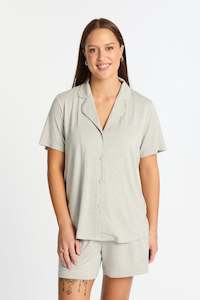 Hine Sleep: HINE SLEEP TOP GREY MARLE