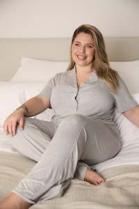Hine Sleep: HINE SLEEP PANT GREY MARLE