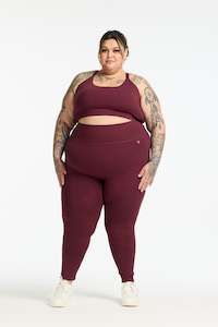 Shopbyleggings: MOVEMENT W/ NO FRONT SEAM FULL LENGTH LEGGINGS BURGUNDY