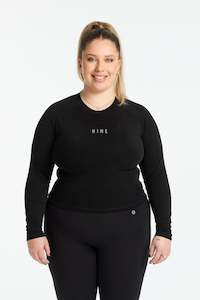Back In Stock: THE ESSENTIAL CROP LONG SLEEVE ONYX