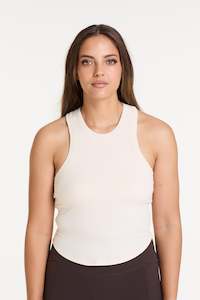 CROP RIB SINGLET MILK