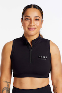 Hybrid Collection: ZIP UP TRAINING BRA ONYX