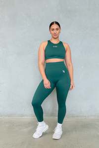 HYBRID FULL LENGTH LEGGING FOREST GREEN