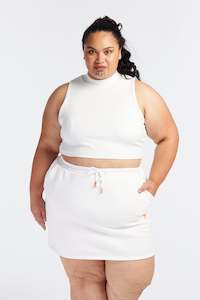 SUMMER HIGH NECK CROP PEARL