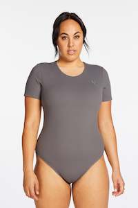 Tees: SCULPT TEE BODYSUIT STEEL