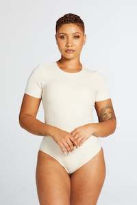 Tees: SCULPT TEE BODYSUIT CREAM