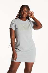 All: STONE GREY T-SHIRT DRESS