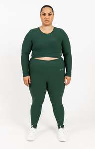 RECOVERY CROP LONG SLEEVE PINE