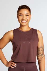 All: SIGNATURE CROP MUSCLE SINGLET DEEP MAUVE