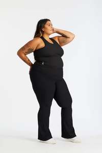 Shopbyleggings: FLARE FULL LENGTH LEGGING ONYX