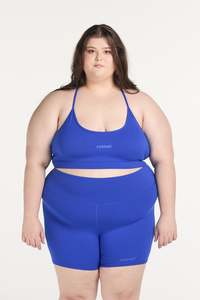 AUAHI STAPLE MID SHORT W/ NO FRONT SEAM COBALT