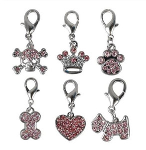 Dog collar bling Rhinestone tags hippy-hound