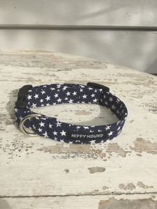 Products: Dark blue collar with stars hippy-hound