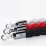Bollard Rope Red Silver Ends 1.5m