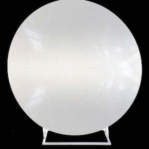 Frames: Luxe White Round Acrylic Backdrop