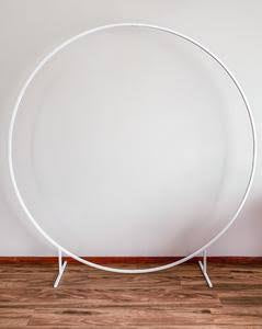 Frames: White Round Hoop