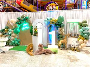 Party Packages: Safari Theme First Birthday | Life Size Backdrop | Jungle Theme Decoration