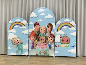 Backdrops Flower Wall: Cocomelon Theme Backdrop | Diy Backdrop | Birthday Decoration