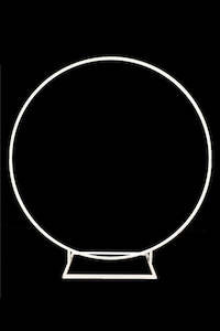 Backdrops Flower Wall: White Wedding Round Hoop