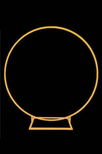 Backdrops Flower Wall: Gold Wedding Round Hoop