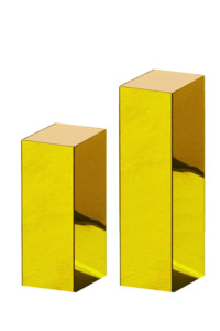 Acrylic Gold Mirror Plinth For Hire | FOR CORPORATE EVENTS ONLY