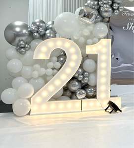 6m Clear Marquee Range: 21 Marquee Number light 1.2m Metal