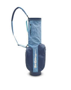 Hiroki Golf Bags: Walker x Hiroki Sunday Bag Blue Waxed Canvas