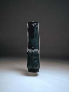 Hiroki Luxury Leather Sunday Golf Bag - Black