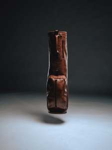 Hiroki Luxury Leather Sunday Golf Bag - Brown